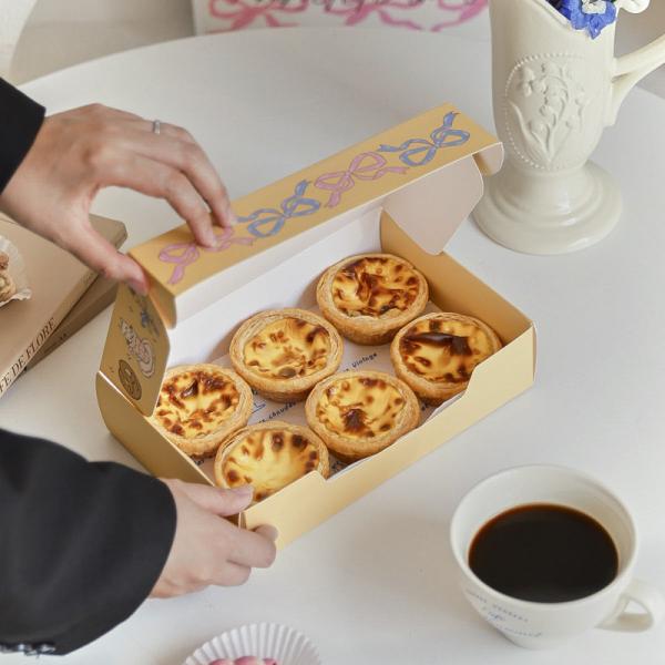 Coffret de Pâtisserie Française Berlin - Emballage de Boulangerie Crème - Boîtes à Gâteaux