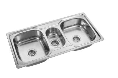 de aço inoxidável triplo de 205mm 	Corrosão da banca da cozinha de Topmount anti