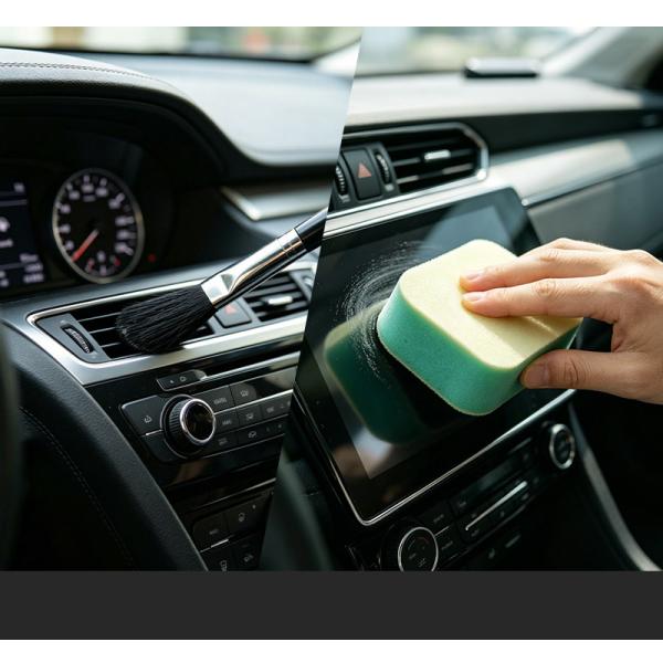 Portable Precision Cleaning Foam Swab Kit Detailing Swab Kit Car Cleaning Kit with Sponge Brush