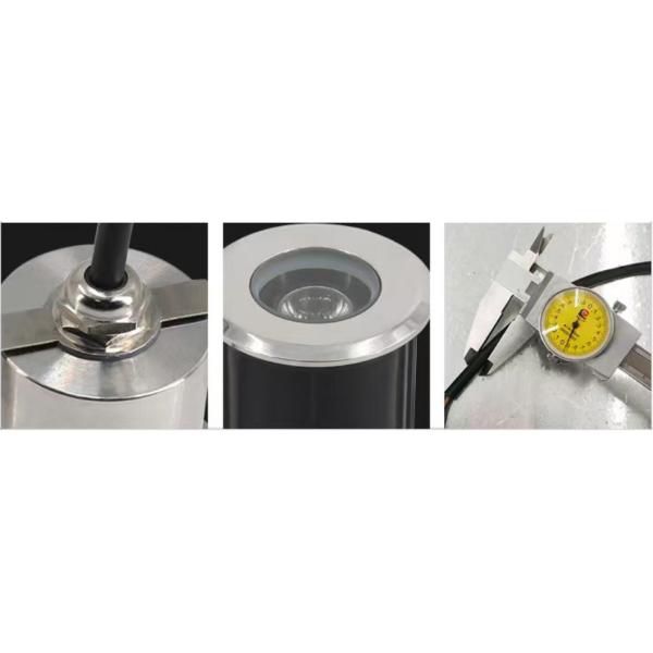 Утопленный круг подземной лампы СИД 1W IP68 на открытом воздухе стальной