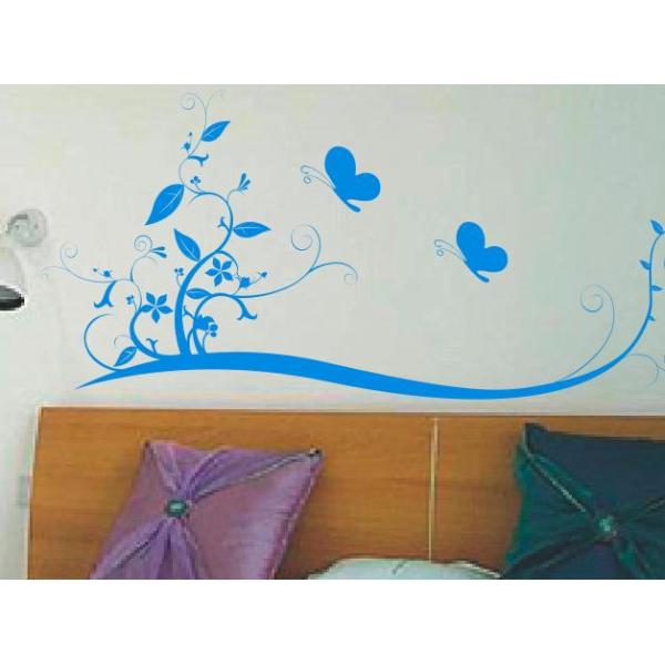 Vinyl Attractive Personalised Wall Decoration Flower Stickers G157