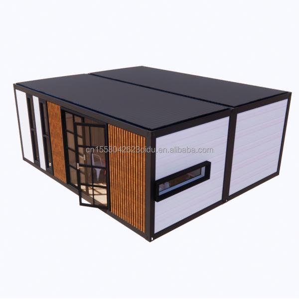 Casa de contenedores galvanizados de acero doblado 180g EU Moderno 2 dormitorios prefabricados de acero expandible Diseño de casa de contenedores para aplicación de centro comercial