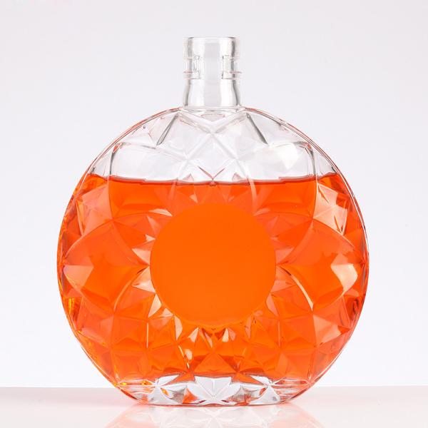 Cor personalizada 700ml 750ml garrafa de vidro de brandy para conhecedores e entusiastas de vinho