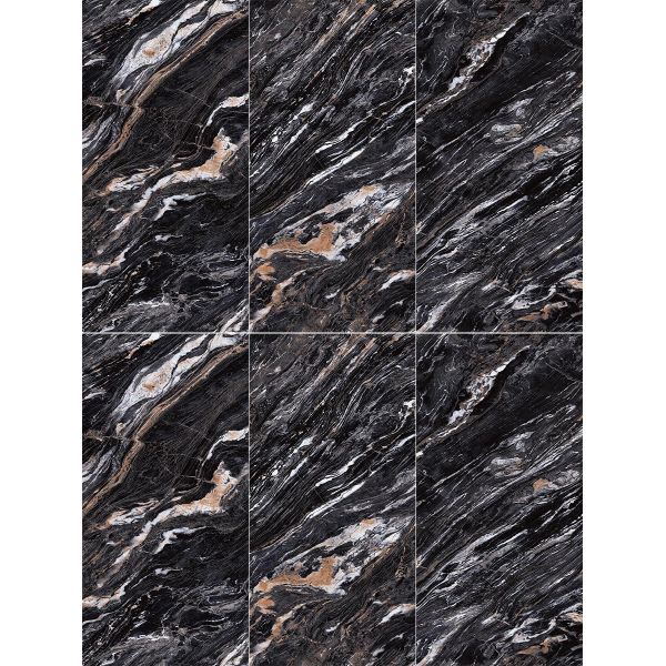 Luxury Marble Tile 120x60 Gloss Porcelain Interior With Polished Ceramic Black And White Vein Marble Tile For Floor