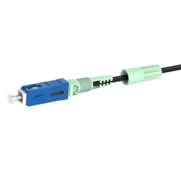 Conector rápido de fibra óptica de rede Simplex SC com cabo de queda polido UPC -40- 85C