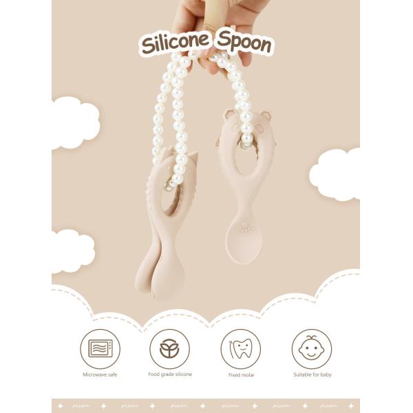 Новая ложка силикона качества еды ложки младенца прибытия с детьми Eco малыша дружелюбными кормить младенцу животную ложку силикона стиля