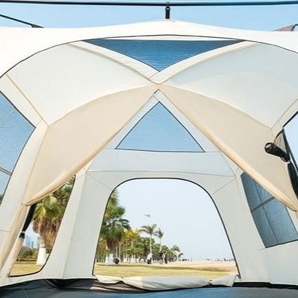 Outdoor Super Large Double Storey Thickened Party Camping Tent Two Bedroom One Living Room Family Camping