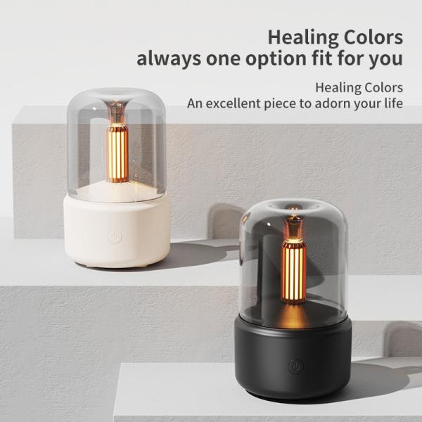 Cozy Glow: LED Candlelight Lamp with Humidifier for Relaxing Nighttime Ambiance