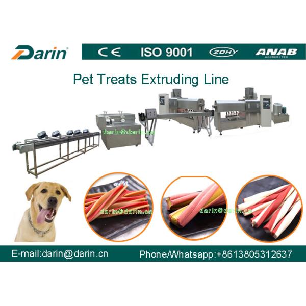 El CE certificó el extrusor de solo tornillo para el animal doméstico que masticaba el bocado, invitación del perro