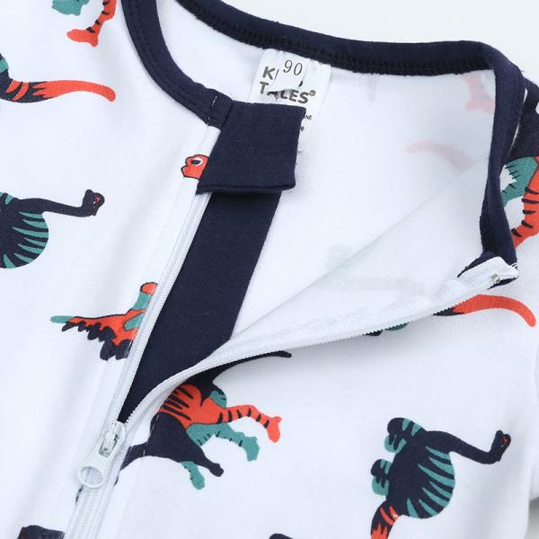 Boys' And Girls' Newborn Footed Rompers Zip Front Non-Slip