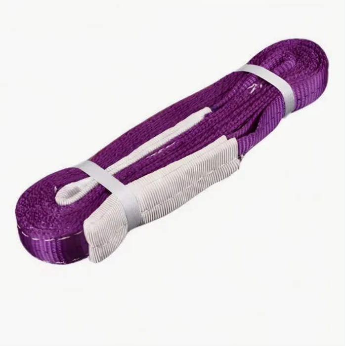 CE GS Approved 1 Ton Polyester Flat Webbing Sling Lifting Belt for Industrial Cargo Handling