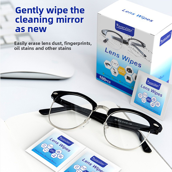 Customized Packaging 6*12cm Lens Wipes for Eyeglass