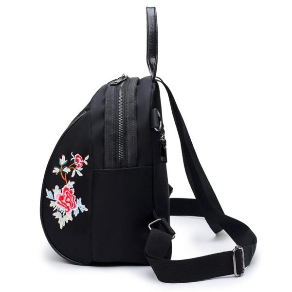 Nylon Embroidery Double Shoulder Bag Female Korean Version of The New Fashion Oxford Cloth Tourism shoulder bag backpack