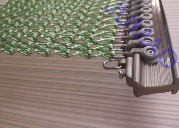 Fly Insect Control Metal Chain Link Curtains Free Length With Metal Track