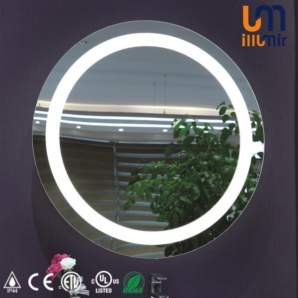Miroir en argent écologique poli 5 mm éclairé pour une décoration élégante de salle de bain