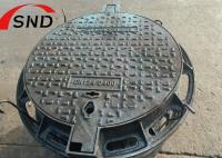 Couvercle en fer ductile rond à charge lourde avec couvercle et cadre anti-vol D400