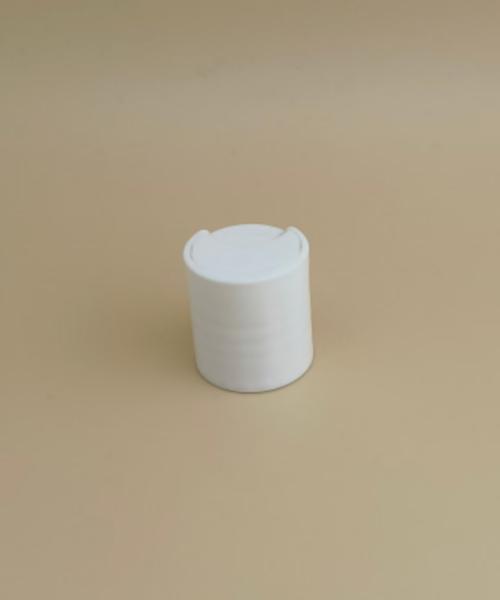 Small White Plastic Round Smooth Cap for Skincare Bottles