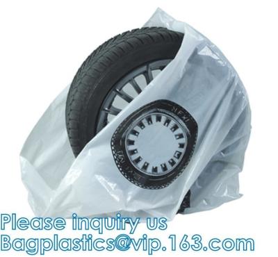 Biodegradable Car Tyre Storage Bag, Heavy Duty Washable, Tear Proof, Wheel Cover, Car Plastic Tire Bags