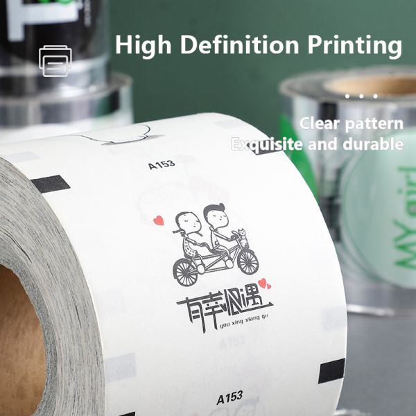 PET/PP/PS/PE Boba Bubble Tea Cup Sealing Packaging Film Roll 