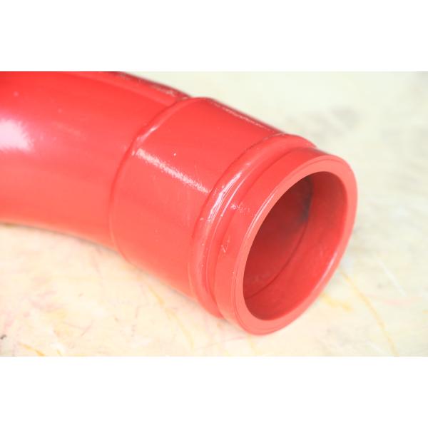Red Orange White Color elbow Pipe 125*R275-90+80 for concrete pump truck