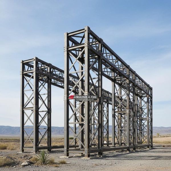 Weather Resistant Steel Structure Truss with Class A Fireproof Rating and Customizable Height 6-50m