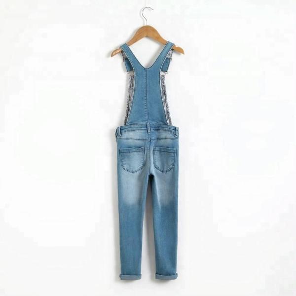Fashion Kids Denim Clothes Adjustable Shoulder Strap Overall Denim Jeans For Girls
