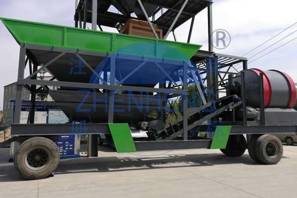 Planta YHZM75 de tratamento por lotes concreta móvel com o misturador de concreto do cilindro JZM1500