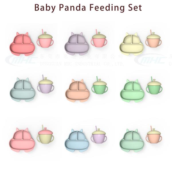 Customizable Animal Squirrel Silicone Feeding Set for Children 6 Months and Older