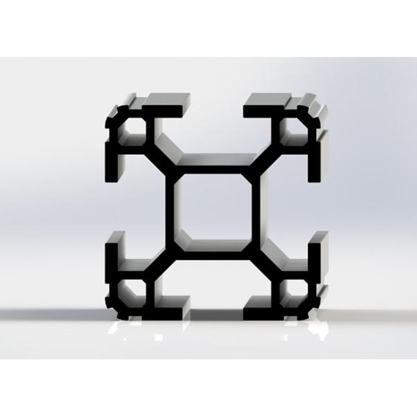 50 * 50 Black Anodized T Slot Aluminum Profile Over 2.0mm Thickness T5 State