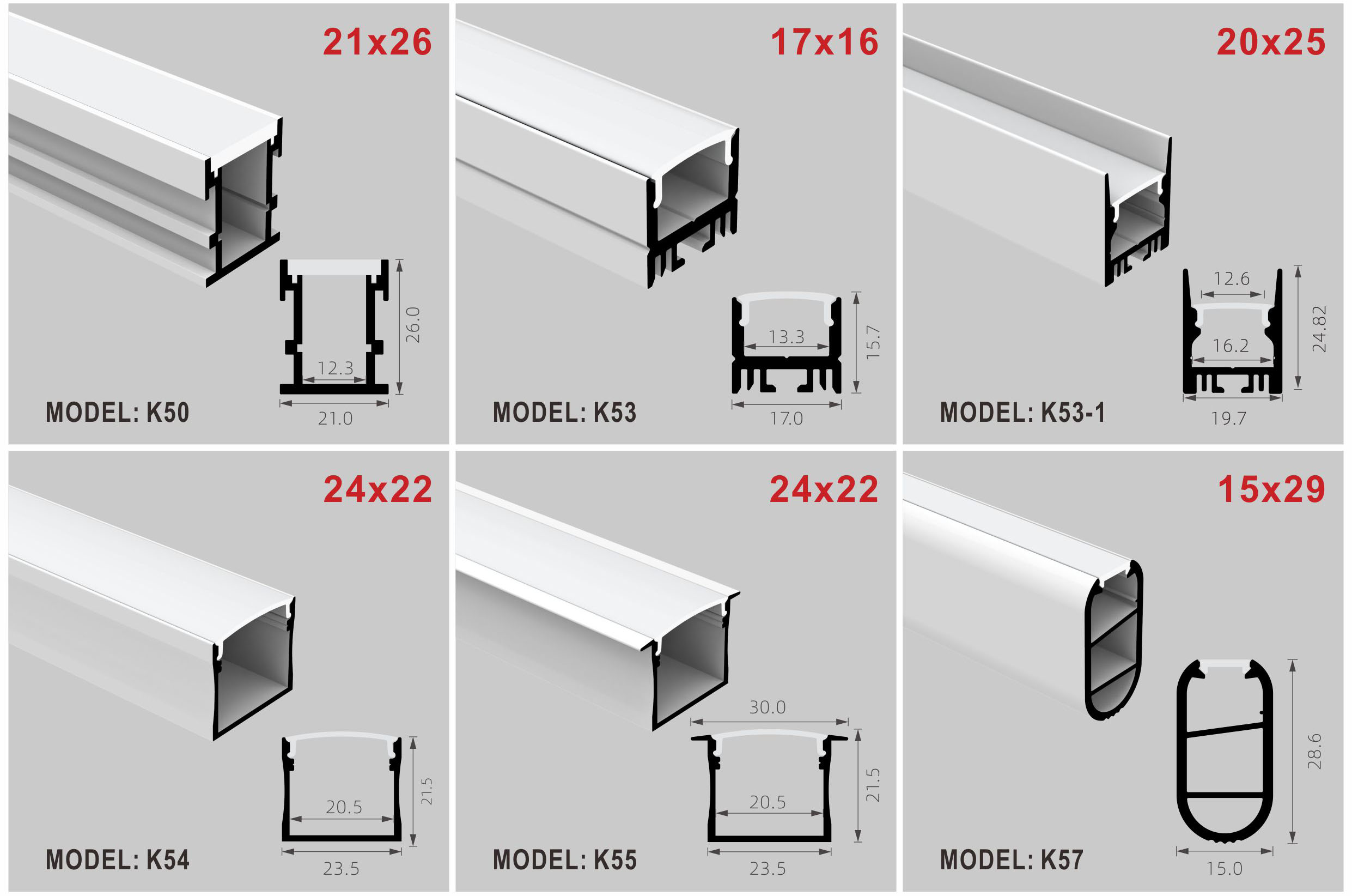Recessed LED Profile with 6063-T5 Aluminum Alloy and Anodized Surface for Inground Installation