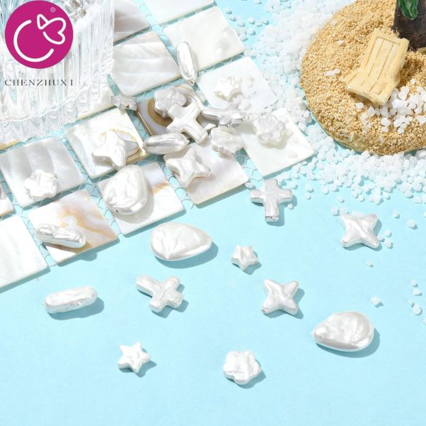 Baroque Freshwater Loose Pearls White Color DIY Pendant Jewelry Finding for Earrings Loose Pearl Beads