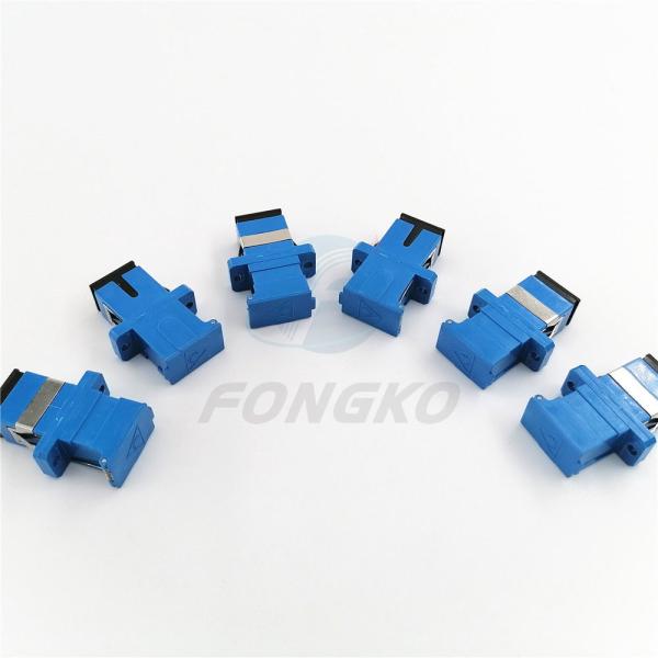 Adaptateur optique bleu de fibre de Sc de SM de volet de SC/UPC Shell Simplex Adapter With Auto