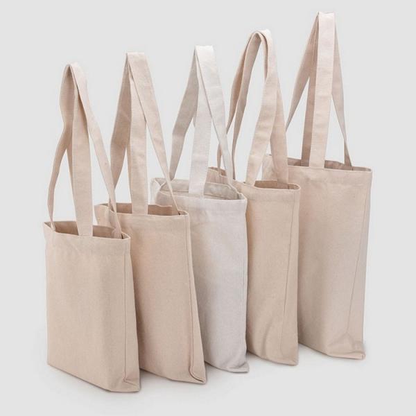 Wholesale High Quality Blank Custom Print 12oz Logo For Natural Cotton Canvas Tote Shopping Bag
