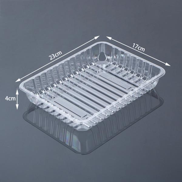 Disposable Black PET Plastic Food and Meat Packaging Tray For Supermarket