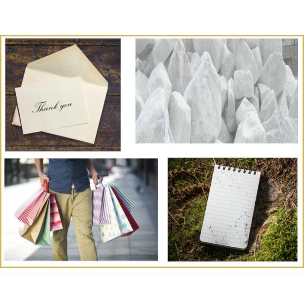 100um 120um White Stone Paper For Notebook Recyclable Waterproof 30 x 30cm