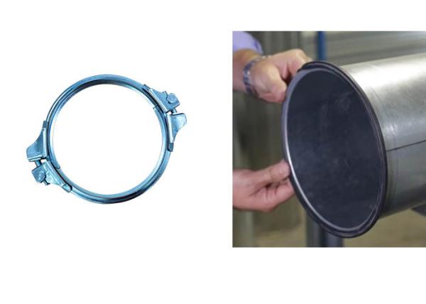 Galvanized Pull Ring Quick Connect Heavy Duct Pipe Pouring Clamp 100 To 450