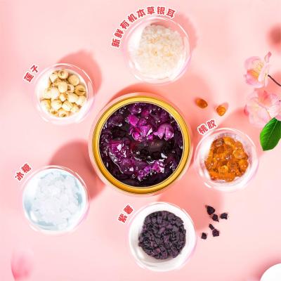 Sopa chinesa Instant Purple Sweet Potato Peach Gum Tremella Doce e Glutinosa 168g