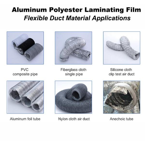 Flexible Duct Single Side Polyester+AL Foil Laminated Film Material