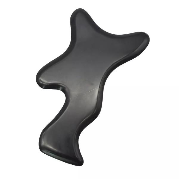 Black Large Bian Stone Gua Sha Lymphatic Drainage Massage Tool for Neck Back Shoulder Waist Buttock Body Therapy Massager Tools