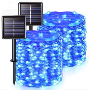 Colorful Blue Solar Christmas String Lights 800M LED Fairy Starry Outdoor 8