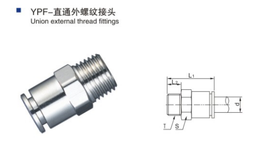 Insert-Type Pneumatic All-metal  All Copper Nickel Stainless Steel Connectors