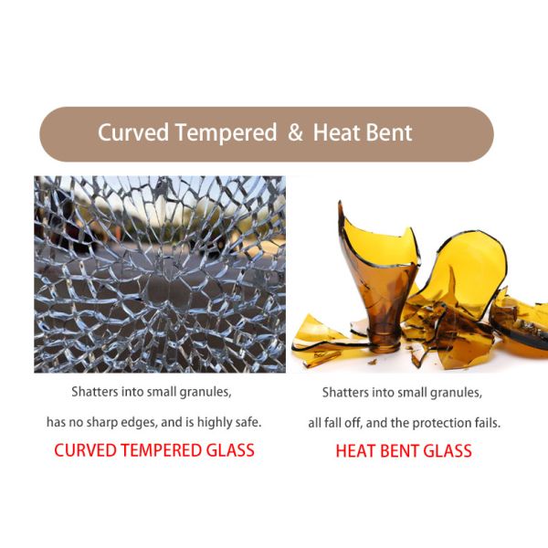 OEM Custom Curved Tempered Safety Glass, 10mm & 12mm for Construction Use