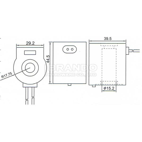 катушка клапана соленоида передачи управления рулем тележки диаметра отверстия 15.2mm