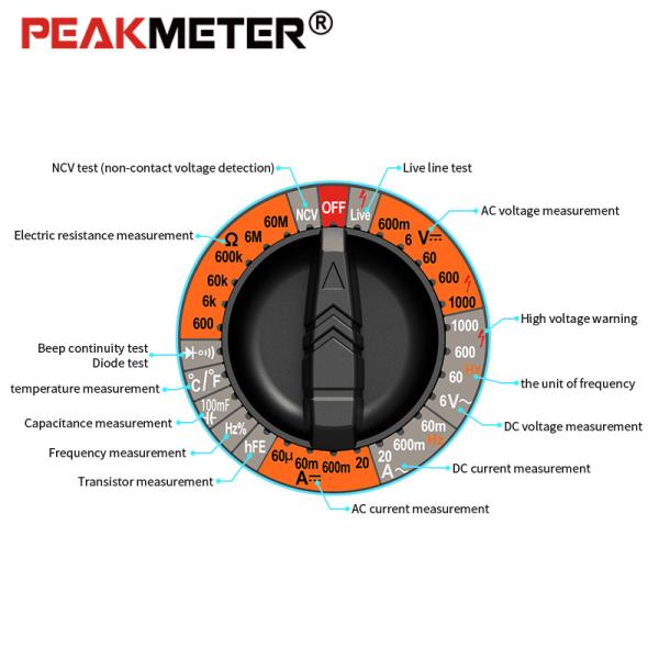 T-RMS цифровой мультиметр портативный, прочный дизайн высокой точности широкий диапазон измерений тестер