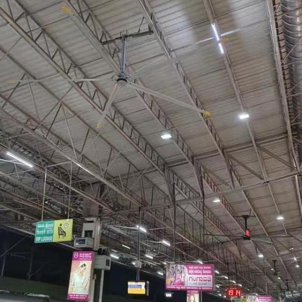 5.0m 16FT Electric AC Powered HVLS Industrial Ceiling Fan Ventilator with PMSM Motor