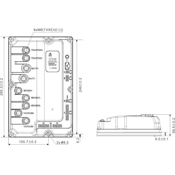 36 В 180 А Управление 6 Моторами Все в одном Моторный контроллер Скрубер