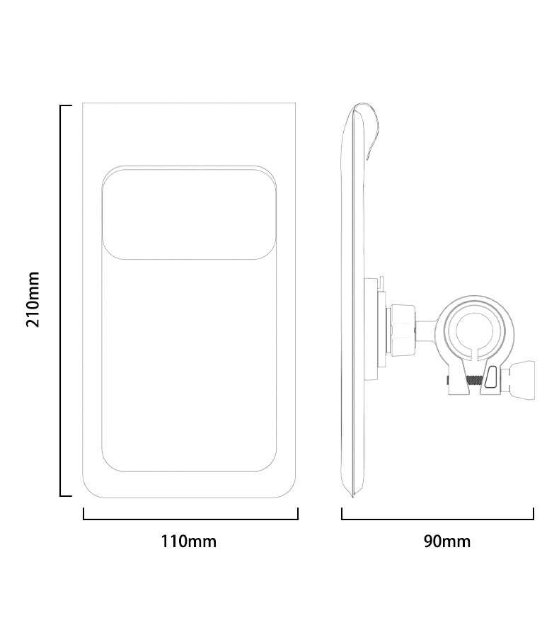 IP67 Waterproof Phone Bag with 360° Rotation and Sensitive Touch Control for Bicycles and Electric Vehicles