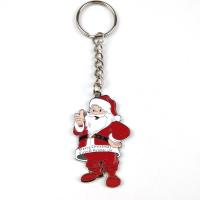 Christmas Promotional Keychain Santa Soft Enamel Keyrings