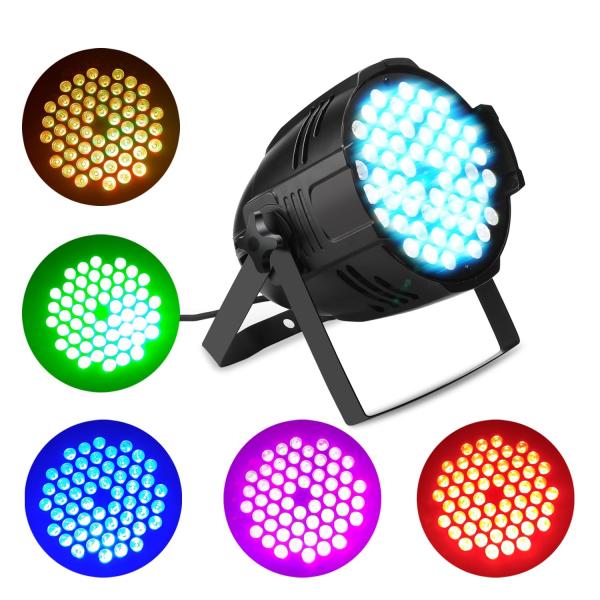 Fashion Show LED Par 54 3w RGBW Par 64 LED Stage Lights 8CH Channels