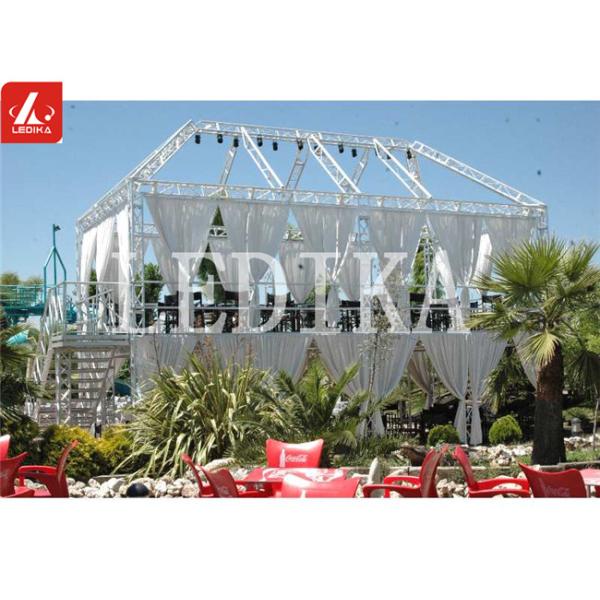 Silver Bolt Or Screw Aluminum Square Truss 3 Meter For Celebration Parties